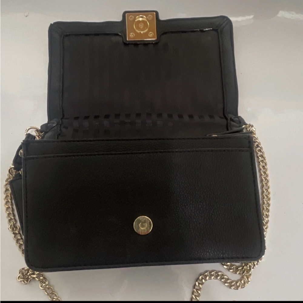 Victoria's Secret Black and Gold Crossbody Bag - Picture 2 of 2